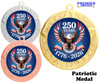 Patriotic-USA medal available in gold, silver or bronze. Great for your patriotic events, Patriotic themed pageants, 4th of July cookout events and more.  