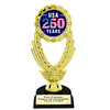 Patriotic theme trophy. Great for 4th of July events, 250 Anniversary events and more! 6" to 8" tall with choice of base.  ph81