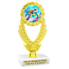 Sea Turtle trophy that will be a great award for your themed pageants, summer events, Under The Sea pageants, contests and more.  6" to 8" tall. 