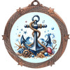 Nautical theme medal with choice of gold, silver or bronze finish.  Great for summer pageants and events. Free neck ribbon and engraved disc on back.  