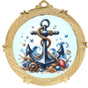 Nautical theme medal with choice of gold, silver or bronze finish.  Great for summer pageants and events. Free neck ribbon and engraved disc on back.  