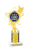 Patriotic theme trophy for your patriotic pageants, 4th of July events, contests, and more!  Choice of color and trophy height. 