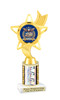 Patriotic theme trophy for your patriotic pageants, 4th of July events, contests, and more!  Choice of color and trophy height. 