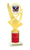Patriotic theme trophy for your patriotic pageants, 4th of July events, contests, and more!  Choice of color and trophy height. 