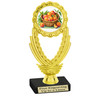 Peach trophy. 6" - 8" tall.  Great for your Peach Festival events,  baking, cookies, dessert competitions, pie eating contest and more. 