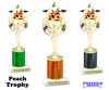 Peach theme trophy for your Peach  pageants, festivals, contests, and more!  Choice of color and trophy height. 