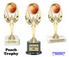 Peach trophy. 6" - 8" tall.  Great for your Peach Festival events,  baking, cookies, dessert competitions, pie eating contest and more. 