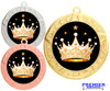 Crown theme medal available in gold, silver or bronze. Great for your Pageants, contests, activities and more