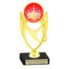 Crown theme trophy.  6" to 8" tall with choice of base. Great for your Pageants, contests, activities and more