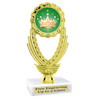Crown theme trophy.  6" to 8" tall with choice of base. Great for your Pageants, contests, activities and more
