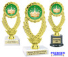 Crown theme trophy.  6" to 8" tall with choice of base. Great for your Pageants, contests, activities and more