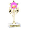 Crown theme trophy.  6" to 8" tall with choice of base. Great for your Pageants, contests, activities and more
