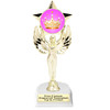 Crown theme trophy.  6" to 8" tall with choice of base. Great for your Pageants, contests, activities and more