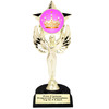 Crown theme trophy.  6" to 8" tall with choice of base. Great for your Pageants, contests, activities and more