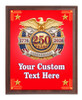 Custom Full Color Plaque.  Choice of black or brown plaque with full color plate.  5 Plaques sizes available 