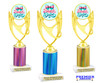 Beach theme trophy.   Great for your Pageants, contests, activities and more  Choice of color and trophy height. 