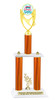 Beach theme trophy for your pageants, contests and events.  Numerous trophy heights available.  Choice of column color .  Trophy heights starts at 14" tall.