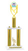 Beach theme trophy for your pageants, contests and events.  Numerous trophy heights available.  Choice of column color .  Trophy heights starts at 14" tall.