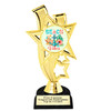 Beach theme trophy.  6" to 8" tall with choice of base. Great for your Pageants, contests, activities and more