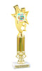 Beach theme trophy.  Great for your pageants, festivals, contests.  Choice of column color, base and height.  Trophy height starts at 12" tall.  