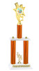 Beach theme trophy for your pageants, contests and events.  Numerous trophy heights available.  Choice of column color .  Trophy heights starts at 14" tall.