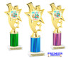 Beach theme trophy.   Great for your Pageants, contests, activities and more  Choice of color and trophy height. 