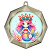 Mermaid medal with choice of gold, silver or bronze finish.  Free neck ribbon and engraved disc on back.