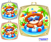 Summer theme medal available in gold, silver or bronze. Great for your Pageants, contests, activities and more