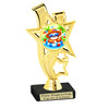 Summer theme trophy.  6" to 8" tall with choice of base. Great for your Pageants, contests, activities and more