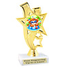 Summer theme trophy.  6" to 8" tall with choice of base. Great for your Pageants, contests, activities and more