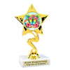 Flip Flop theme trophy.  6" to 8" tall with choice of base. Great for your Pageants, contests, activities and more