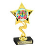 Flip Flop theme trophy.  6" to 8" tall with choice of base. Great for your Pageants, contests, activities and more