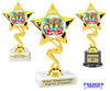 Flip Flop theme trophy.  6" to 8" tall with choice of base. Great for your Pageants, contests, activities and more