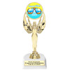 Summer theme trophy.  6" to 8" tall with choice of base. Great for your Pageants, contests, activities and more