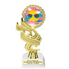 Summer theme trophy.  6" to 8" tall with choice of base. Great for your Pageants, contests, activities and more