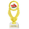 Watermelon trophy. 6" - 8" tall.  Great for your Watermelon Festival events,  baking, cookies, dessert competitions,  and more. 