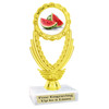 Watermelon trophy. 6" - 8" tall.  Great for your Watermelon Festival events,  baking, cookies, dessert competitions,  and more. 