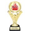 BBQ theme trophy with choice of base. 5.5" to 7.5" tall.  Great for your cookouts, grilling contests, eating contests or your favorite chef. 