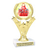 BBQ theme trophy with choice of base. 5.5" to 7.5" tall.  Great for your cookouts, grilling contests, eating contests or your favorite chef. 