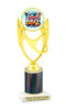 BBQ theme trophy with choice of color. Great for your cookouts, grilling contests, eating contests or your favorite chef. 