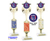 Patriotic trophy that will be great for any patriotic event, pageant and more.  Select base and trophy height.  Height starts at 12" tall 