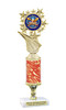 Patriotic trophy that will be great for any patriotic event, pageant and more.  Select base and trophy height.  Height starts at 12" tall 
