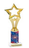 Patriotic trophy that will be great for any patriotic event, pageant and more.  Select base figure and trophy height.  