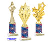 Patriotic trophy that will be great for any patriotic event, pageant and more.  Select base figure and trophy height.  