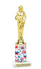 Patriotic trophy that will be great for any patriotic event, pageant and more.  Select base figure and trophy height.  