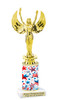 Patriotic trophy that will be great for any patriotic event, pageant and more.  Select base figure and trophy height.  