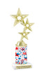 Patriotic trophy that will be great for any patriotic event, pageant and more.  Select base figure and trophy height.  