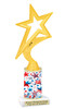 Patriotic trophy that will be great for any patriotic event, pageant and more.  Select base figure and trophy height.  
