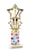 Patriotic trophy that will be great for any patriotic event, pageant and more.  Select base figure and trophy height.  