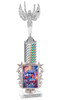 Patriotic theme trophy.  Great trophy for all of your patriotic themed events!  Height starts at 14" tall